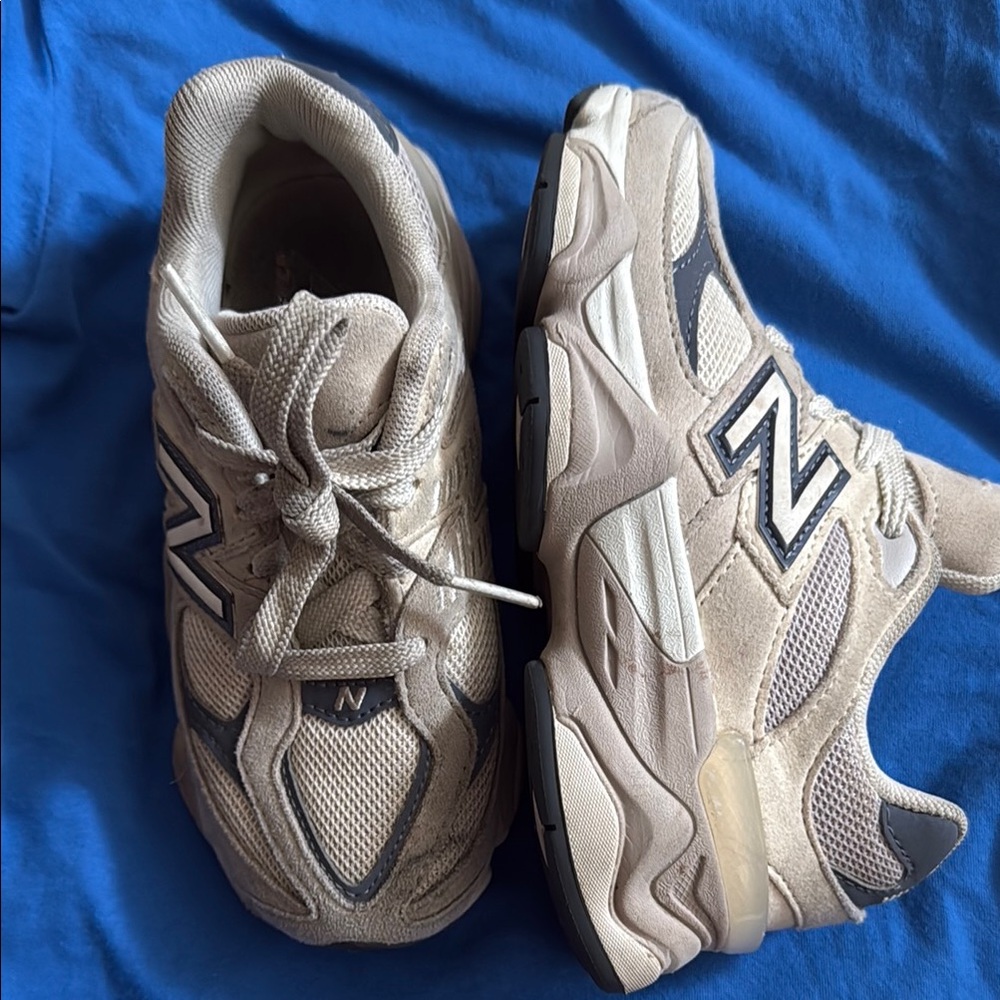 New Balance Kids' Tan and Gray Sneakers